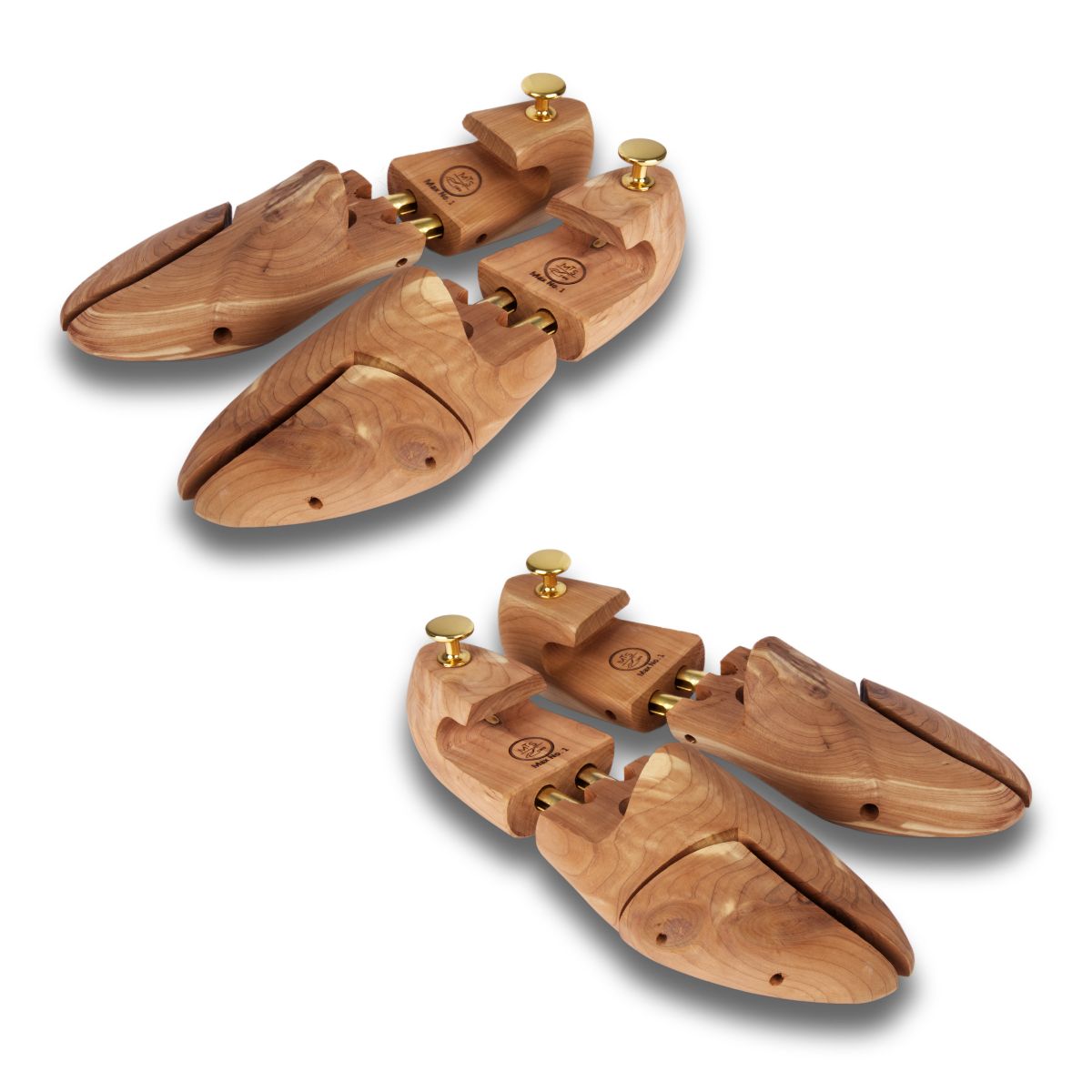 MAX No. 1 Cedar 2 Paar Set - Zedernholz Schuhspanner für Damen und Herren - Schuhstrecker hält Schuhe in Form - für angenehme Frische