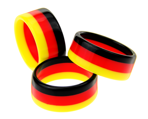 FAN Ring Germany (Set of 2) black / red / gold, by MTS shoecare