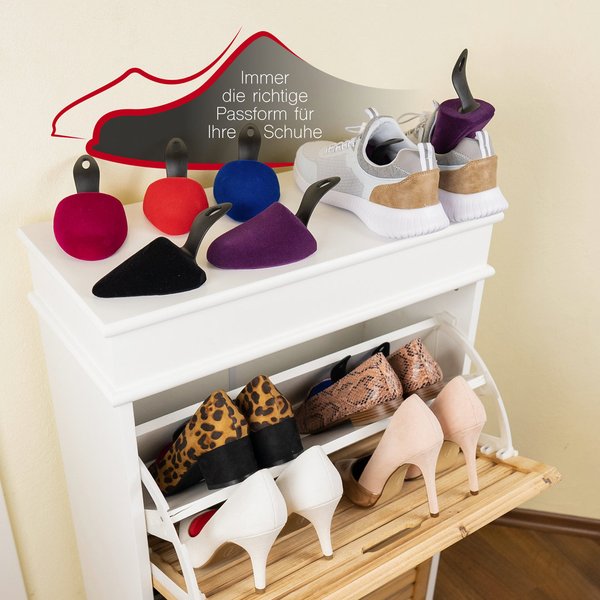 LISA Basic Velours Sneaker Größe 38-41 - Schaumstoff Schuhspanner für Damen 1 Paar